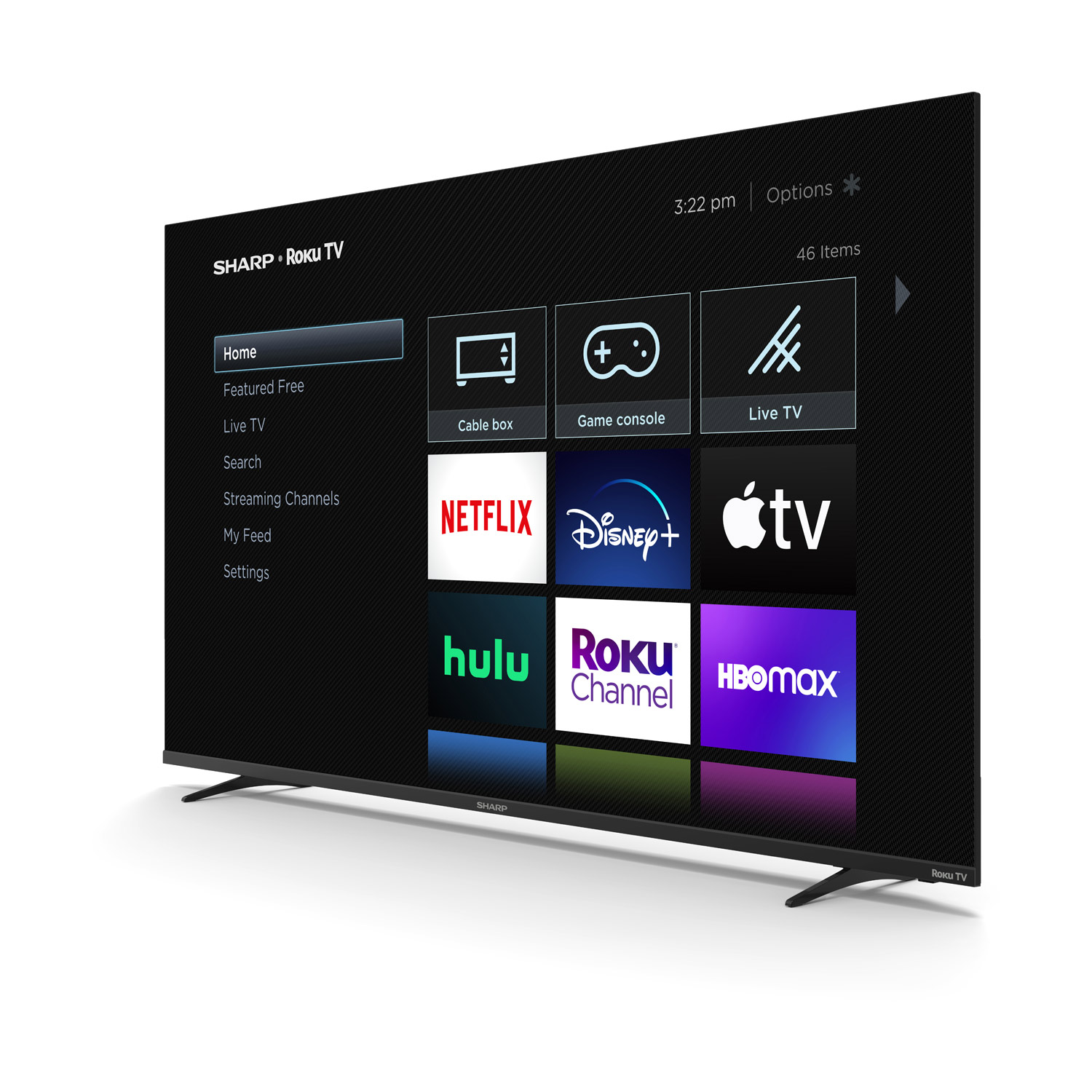 Available Ports on the SHARP® AQUOS 65" Class (64.5" diag.) LED 4K Smart Roku TV with HDR10 (4T-C65DL7UR)