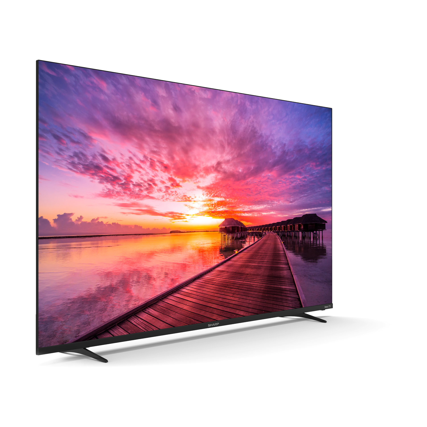 Back View of the SHARP® AQUOS 65" Class (64.5" diag.) LED 4K Smart Roku TV with HDR10 (4T-C65DL7UR)